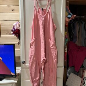 Pink Jumpsuit with Pockets